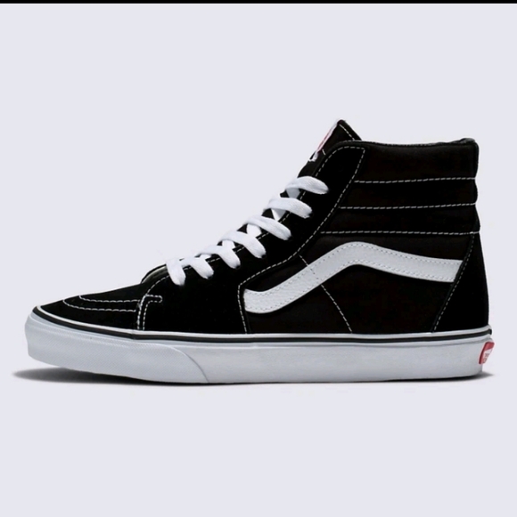 Vans Shoes - Vans SK8 HI Men/Women's Black White VN000D51B8C Canvas High Top Skateboard Shoes